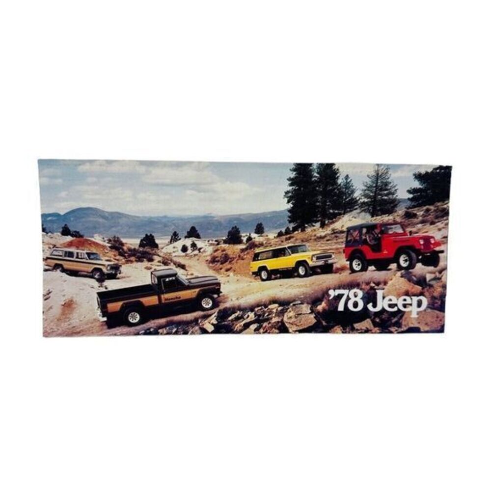 1978 JEEP Color Sales Brochure Booklet Folded Information Phamplet Model List